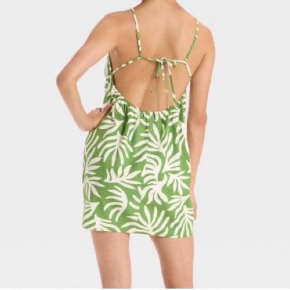 A New Day Green and White Midi Dress